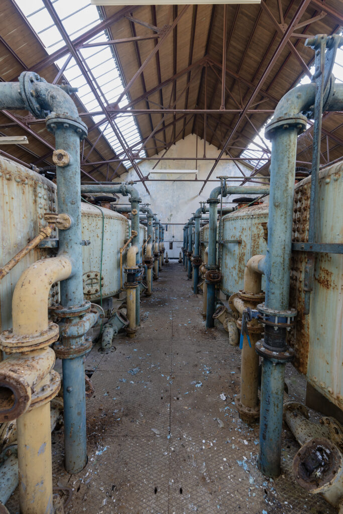Alwyn Reserviour 9 copy old factory vats and pipes